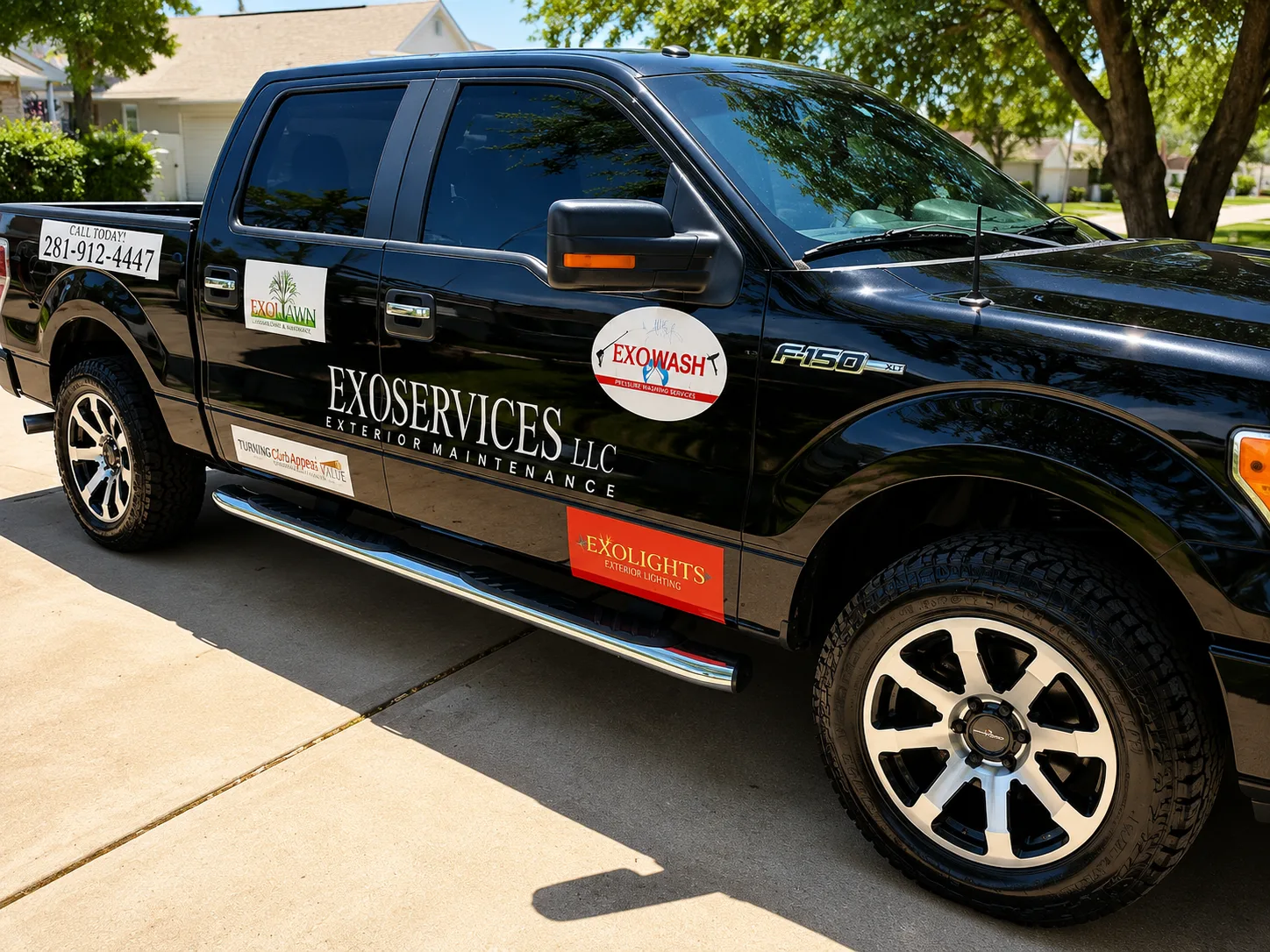 Exoservices — Truck branding by Workhorse Branding